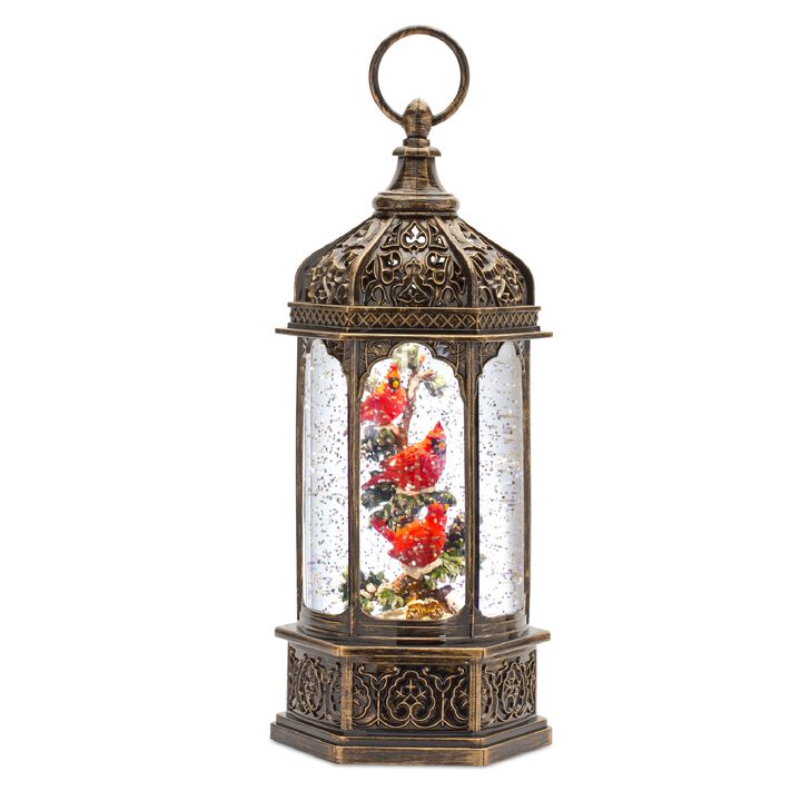 Snow Globe with Cardinals for Winter and Christmas Décor