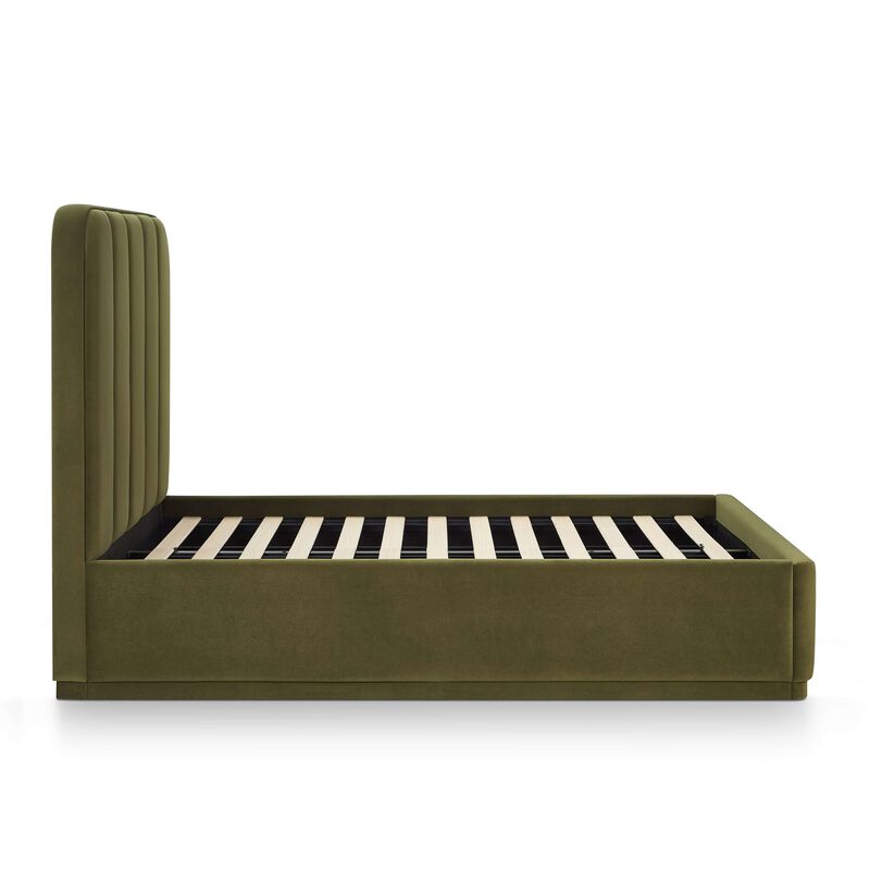 Parker Green Performance Velvet King Bed image number 5