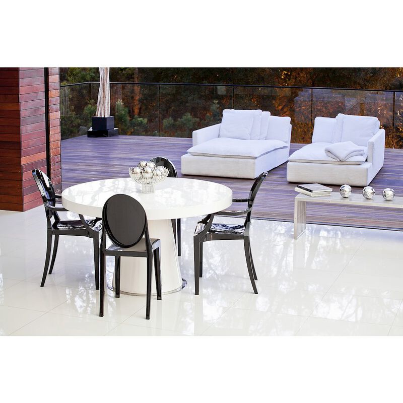 Pangea Home Bentley Arm Dining Chair Black - Set Of 4