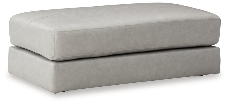Amiata Oversized Leather Accent Ottoman image number 0
