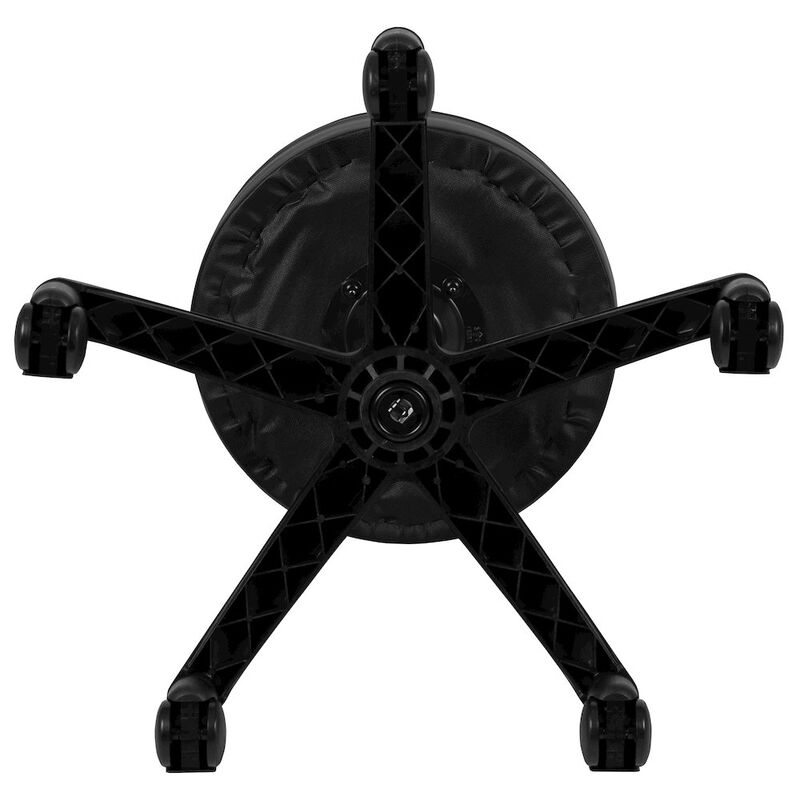 Flash Furniture Black Adjustable Doctors Stool on Wheels with Ergonomic Molded Seat image number 6