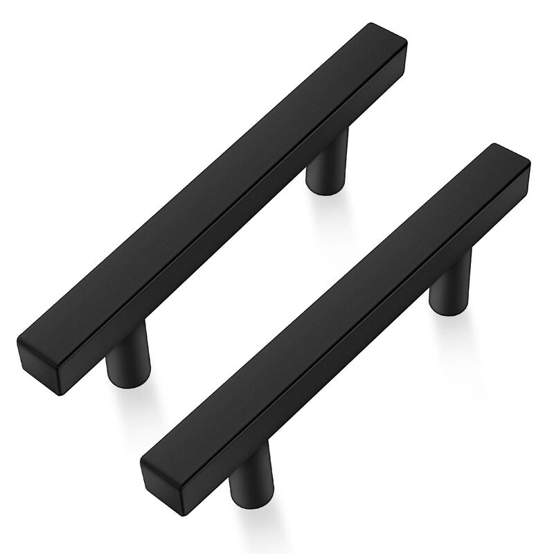 Onateel 30 Pack 5 Inch Matte Black Cabinet Pulls Stainless Steel Cabinet Handles, 3 Inch Hole Center Cabinet Drawer Pulls Kitche