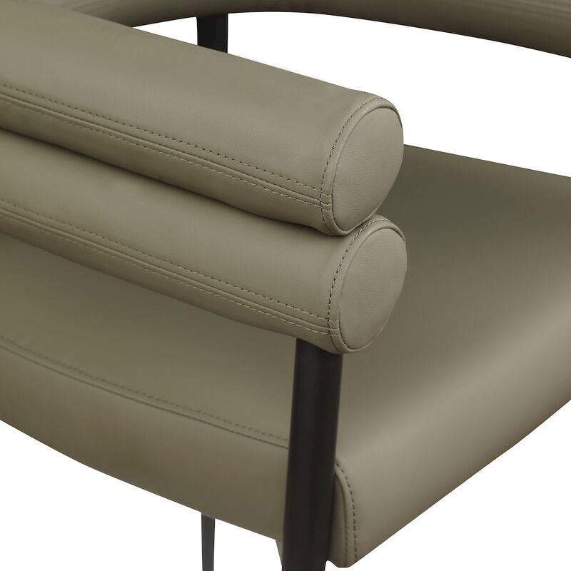 Meridian Furniture Lavina Olive Vegan Leather Dining Chair, Set of 2