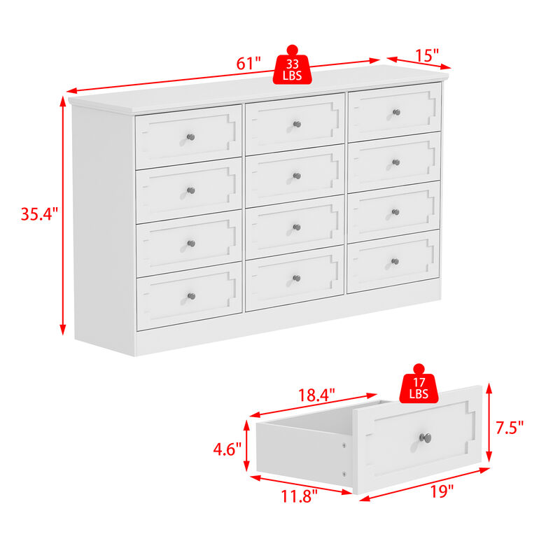 12- Drawer Dresser For Bedroom