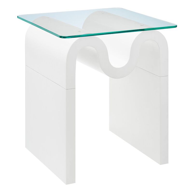Ondine Glass Top Side Table image number 0