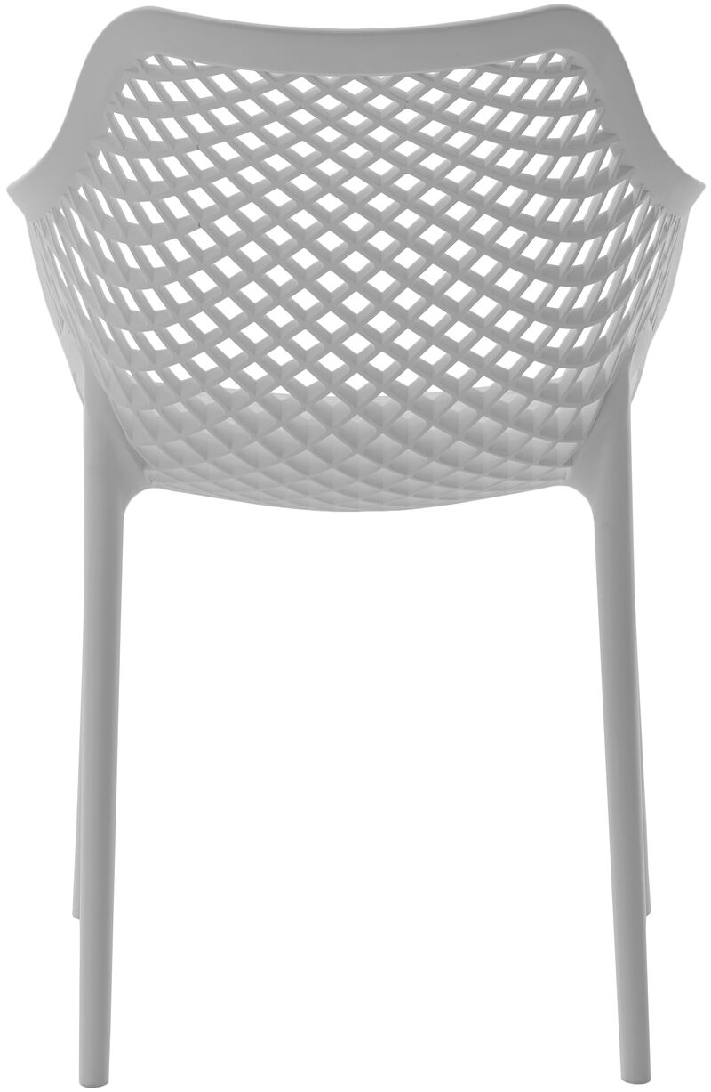 Meridian Furniture Mykonos Grey Outdoor Patio Dining Chair, Set of 4