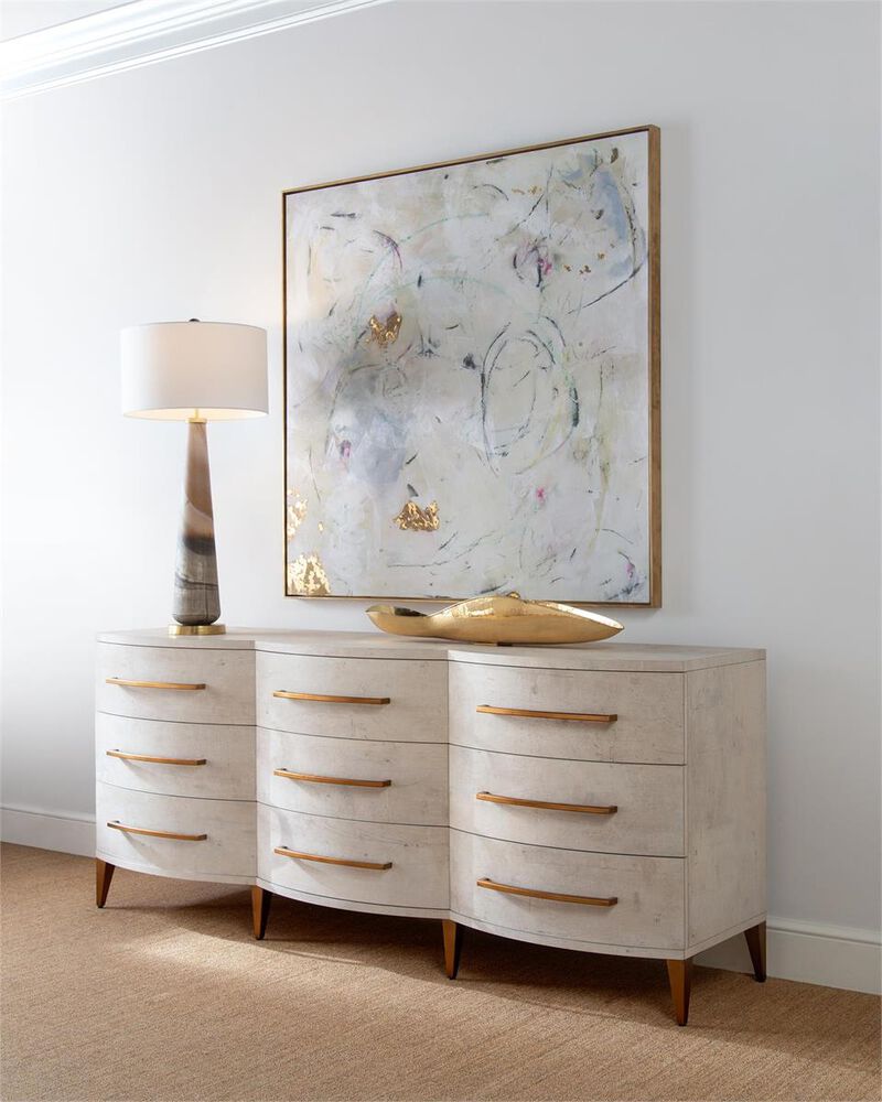 Furling Cream and Caramel Buffet Lamp image number 2