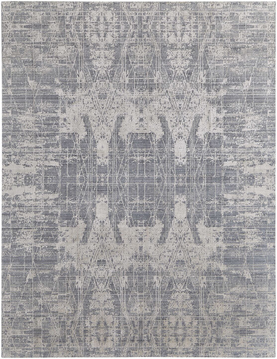 HomeRoots Abstract Hand Woven Worn Faded Area Rug