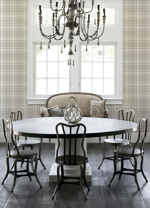 Antoine Taupe Flannel Wallpaper (Set of 2)