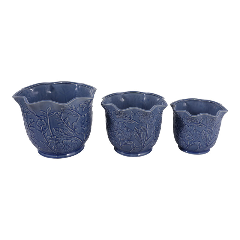 S/3 Wildflower Ruffle Planters image number 4