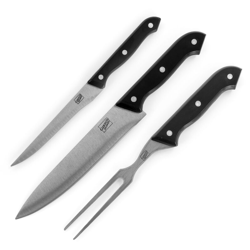 Gibson Home Wildcraft 10 Piece Cutlery Set with Wooden Cutting Board