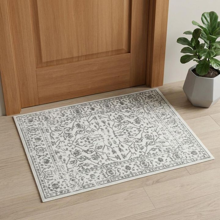 HomeRoots Floral Area Rug
