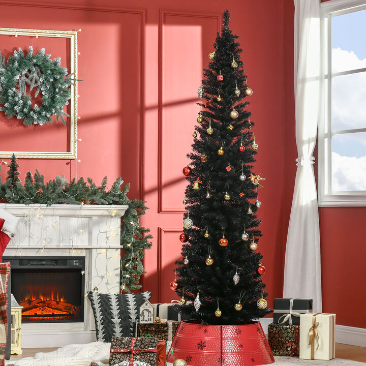 BreeBe 7' Slim Artificial Pencil Christmas Tree with 499 Tips