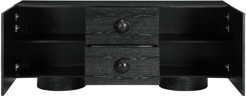 Meridian Furniture Bubble Black Rubberwood with Oak Veneer Sideboard/Buffet image number 5