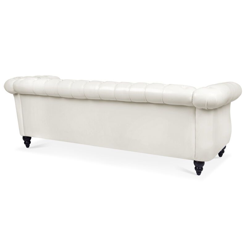 Rolled Arm Chesterfield 3 Seater Sofa image number 5
