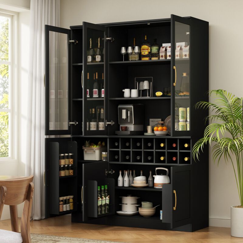 Fedcud Tall Wine Bar Cabinet image number 2