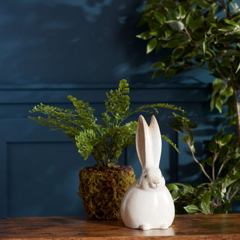 Set of 2 Decorative Bunny Statues for Garden, Yard, and Outdoor Décor