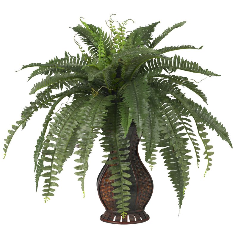Hivvago Boston Fern w/Urn Silk Plant
