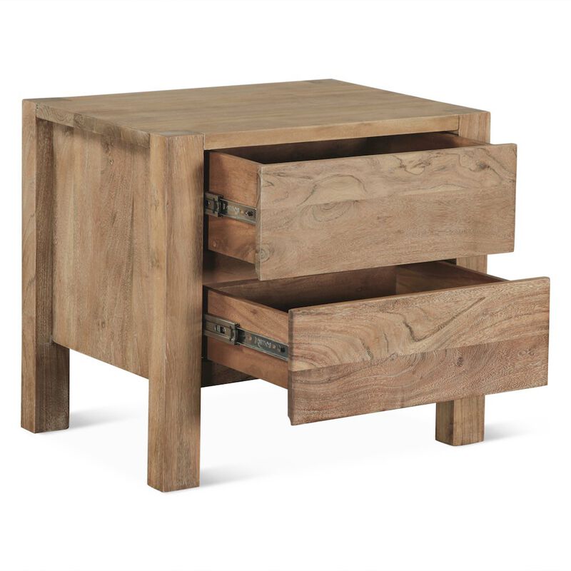 World Interiors Mesa 32" Nightstand in Brushed Acacia image number 3