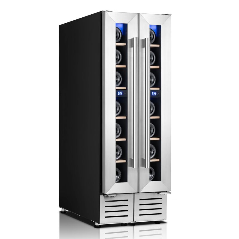 7 Inch Wine Fridge, 7 Bottle Wine Cooler, Built-in or Freestanding Wine Refrigerator, for Home Kitchen, Bar &ndash; Set of 2 image number 1