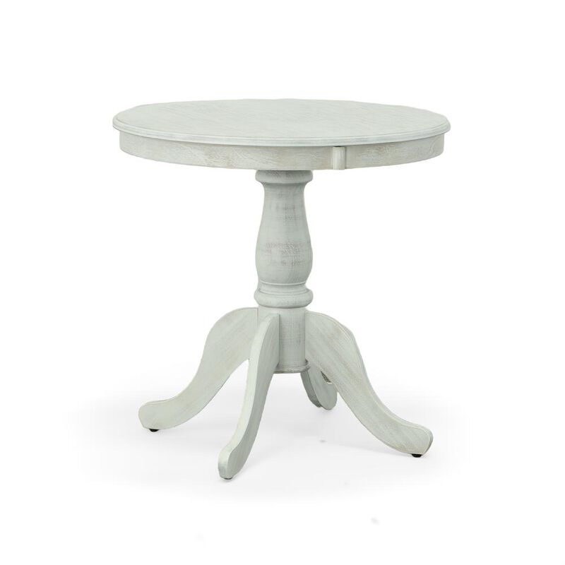 Carolina Living Fairview 30 Round Pedestal Dining Table - Whitewash
