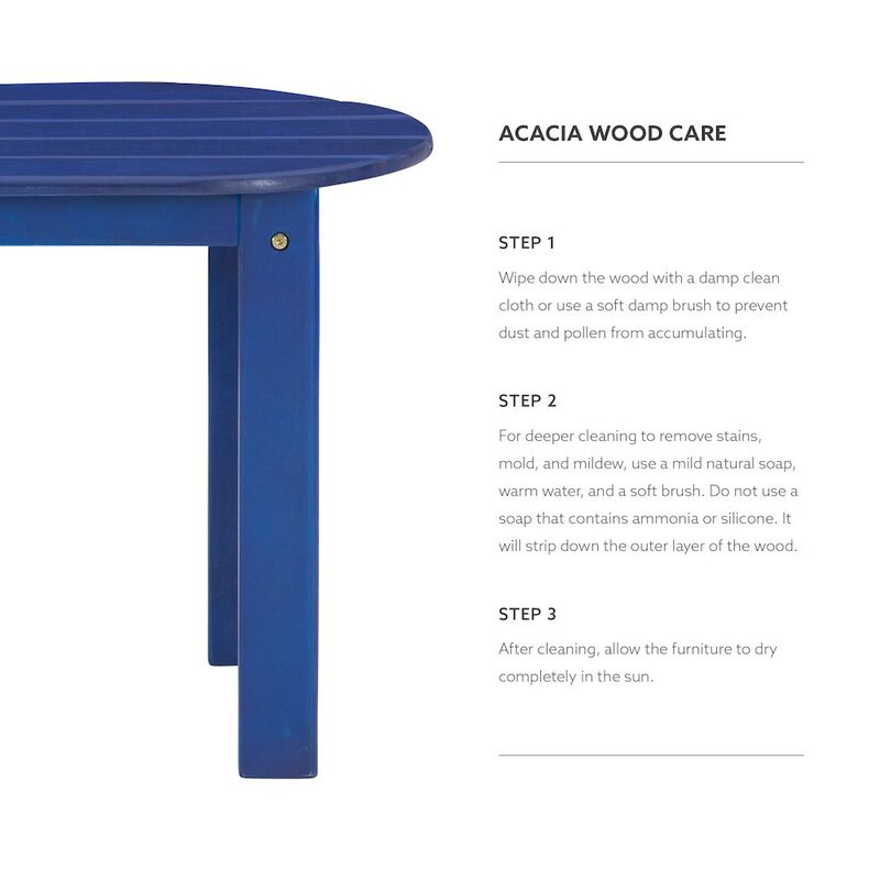 Linon Adirondack End Table Blue image number 7