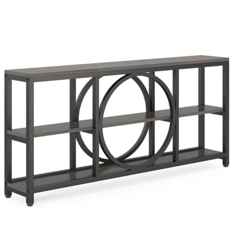 Sofa Console Table with 3-Tier Storage Shelves, Narrow Design image number 0