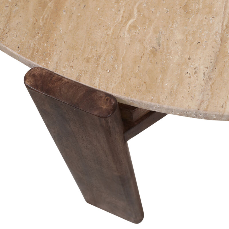 Travertine Top Coffee Table image number 4