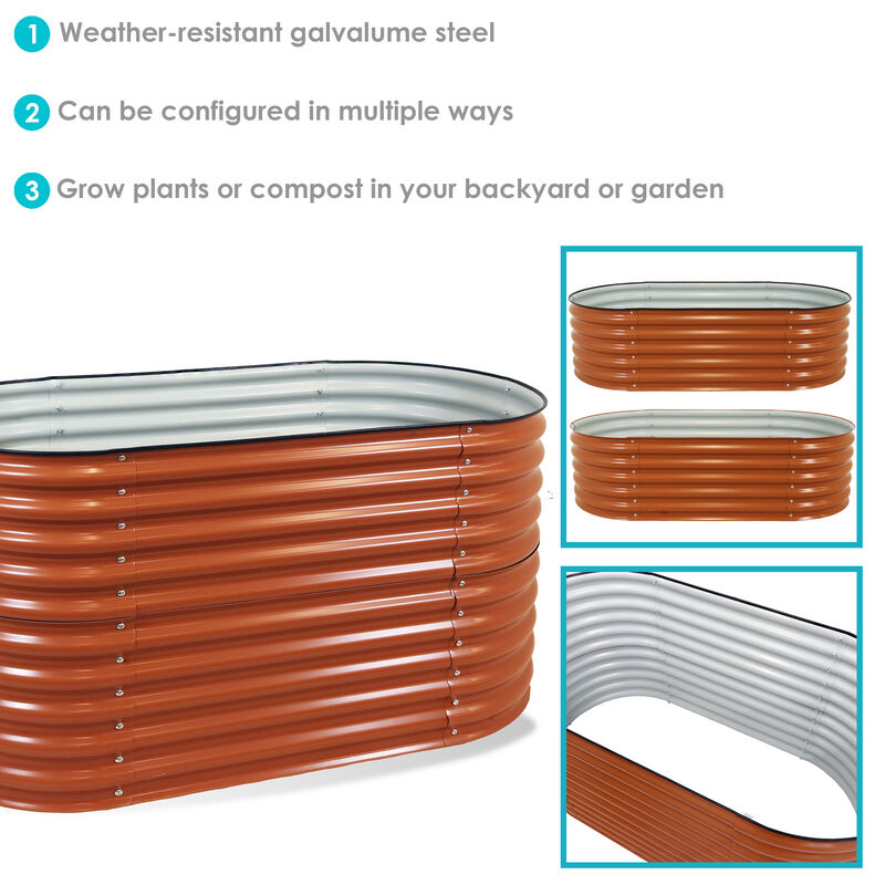 Sunnydaze Galvalume Steel Rectangle Raised Bed - 62.5 in x 32 in