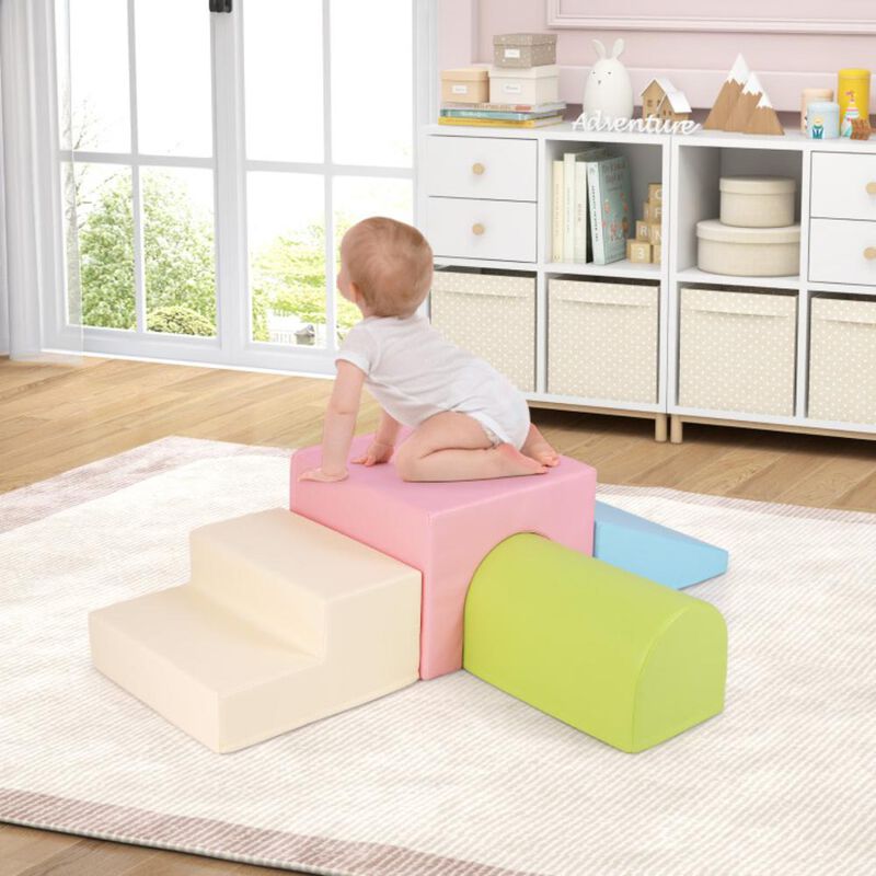 Hivvago Climb and Crawl Foam Block Play Set for Infant Baby
