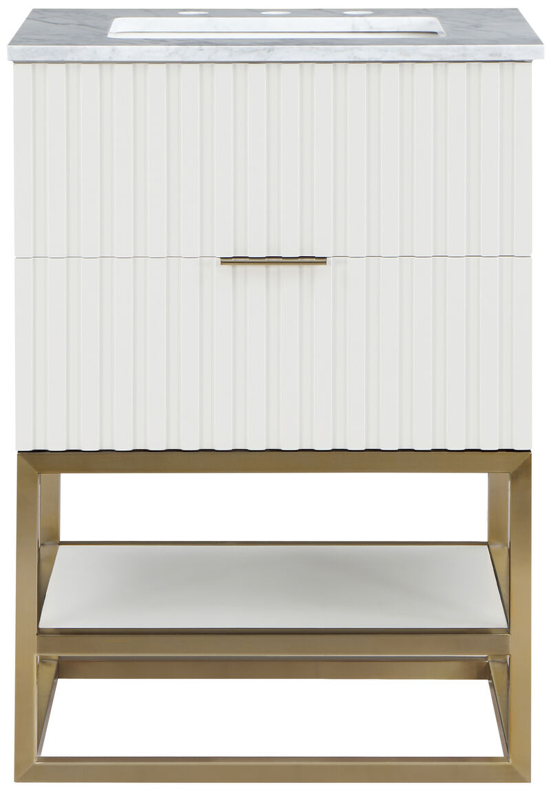 Meridian Furniture Monad White Bathroom Vanity image number 3