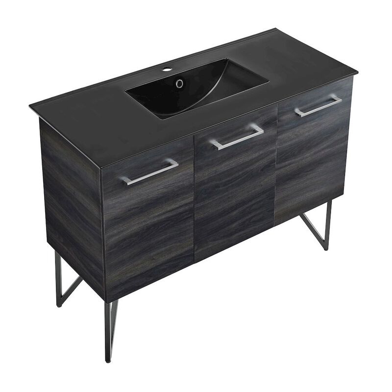 Annecy 48" Freestanding Bathroom Vanity in Black Walnut with Sink Top image number 5
