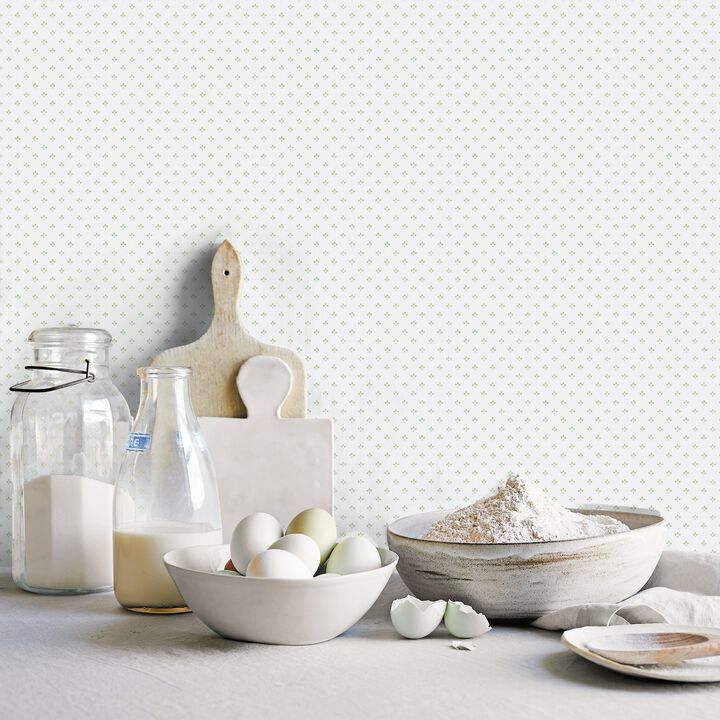 Just Kitchens Tri Leaf Green Wallpaper G45463