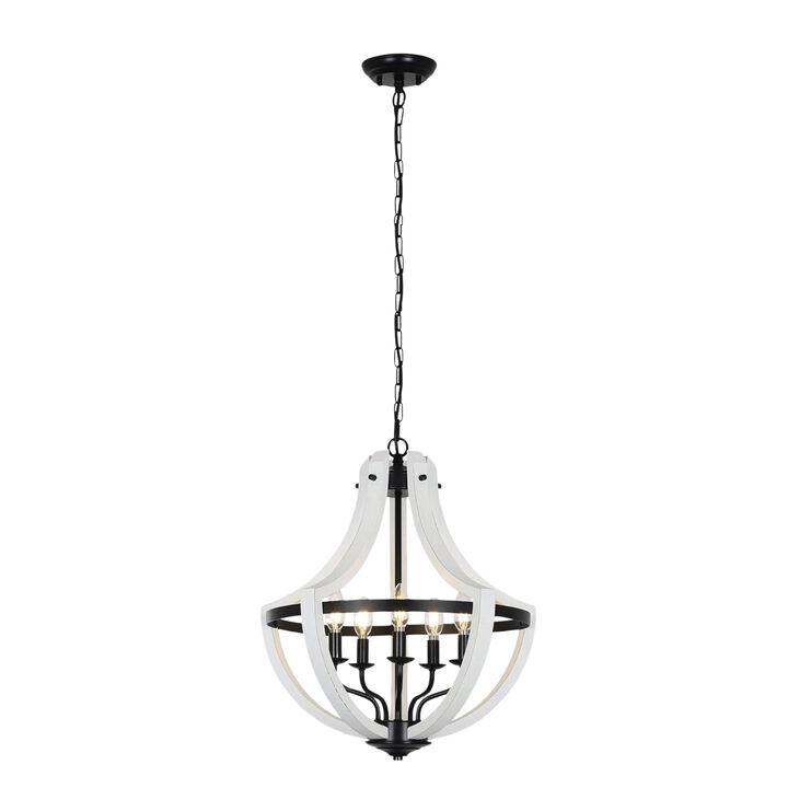 ELEMENT ACE 5-Light Adjustable Chandelier Pendant or Flush Mount Ceiling Light Fixture for Dining Room Kitchen Island Living Room Foyer Entryway Bedroom