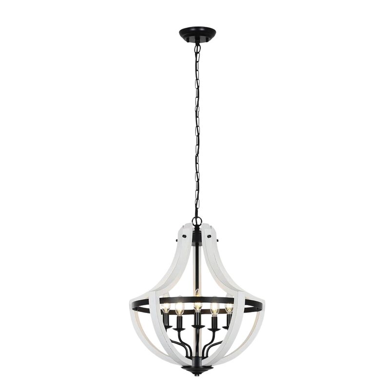 ELEMENT ACE 5-Light Adjustable Chandelier Pendant or Flush Mount Ceiling Light Fixture for Dining Room Kitchen Island Living Room Foyer Entryway Bedroom image number 0