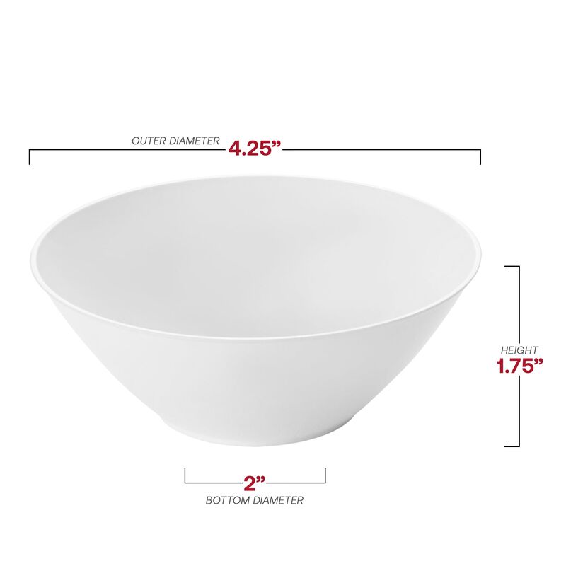 6 oz. Solid White Organic Round Plastic Dessert Bowls (120 Bowls) image number 3