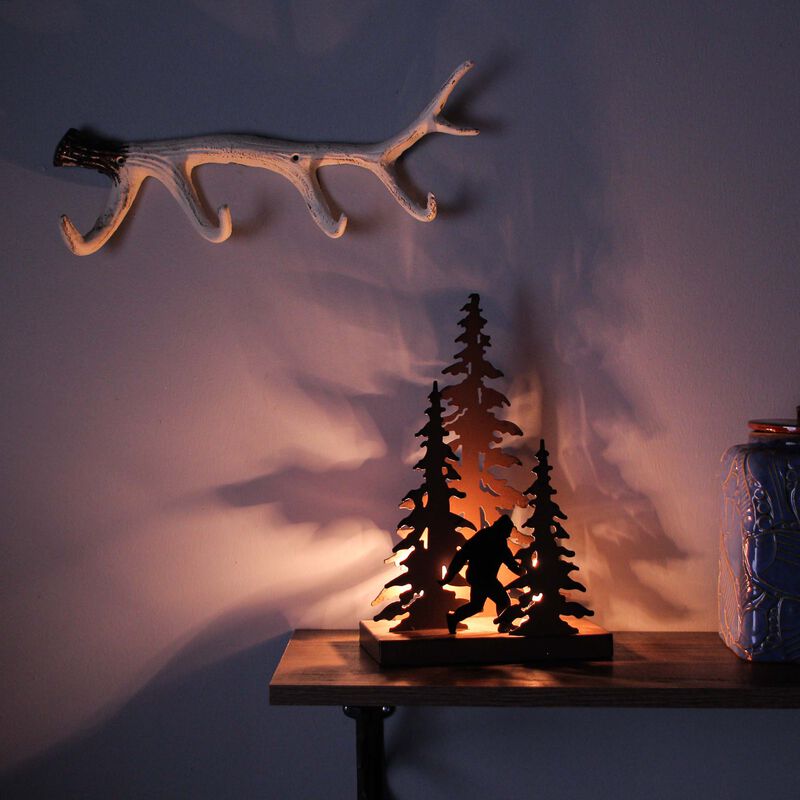 Painted Brown and White Cast Iron Deer Antler Wall Mounted Hook Rack Coat Towel Key Hat Hanger - Easy Install - Lodge, Cabin Or Western D&eacute;cor 16 Inches Long image number 6