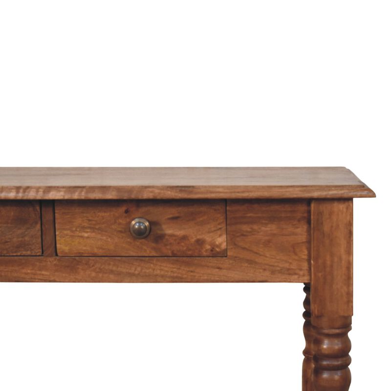 Artisan Furniture Solid Wood Three Drawer Console with Turned Legs image number 3