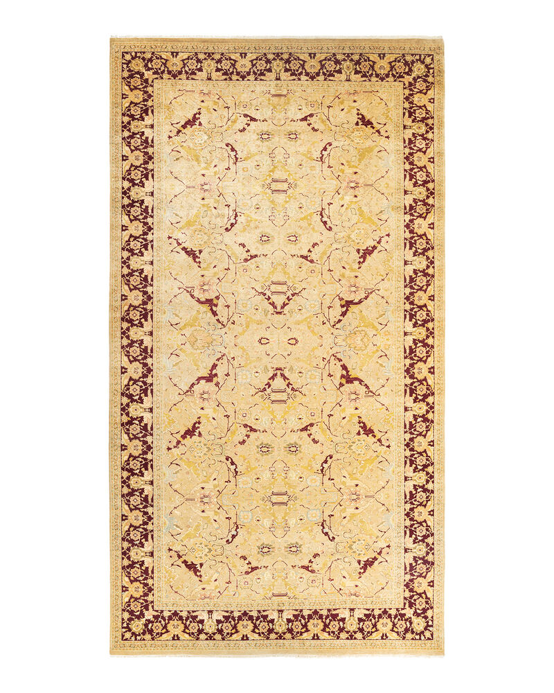 Mogul, One-of-a-Kind Hand-Knotted Area Rug  - Yellow, 8' 1" x 15' 1"