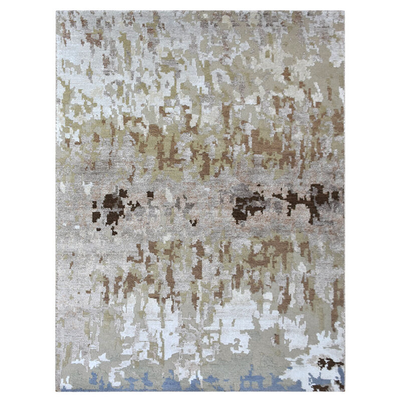 Rugsotic Carpets Hand Knotted Bamboo Silk & Wool Size Area Rug Abstract Size NWS120 image number 0
