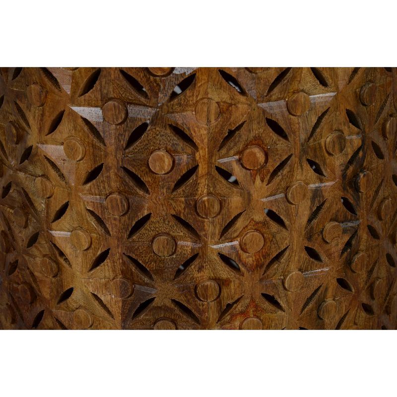 Jofran Decker Small Distressed Hardwood Global Drum End Table