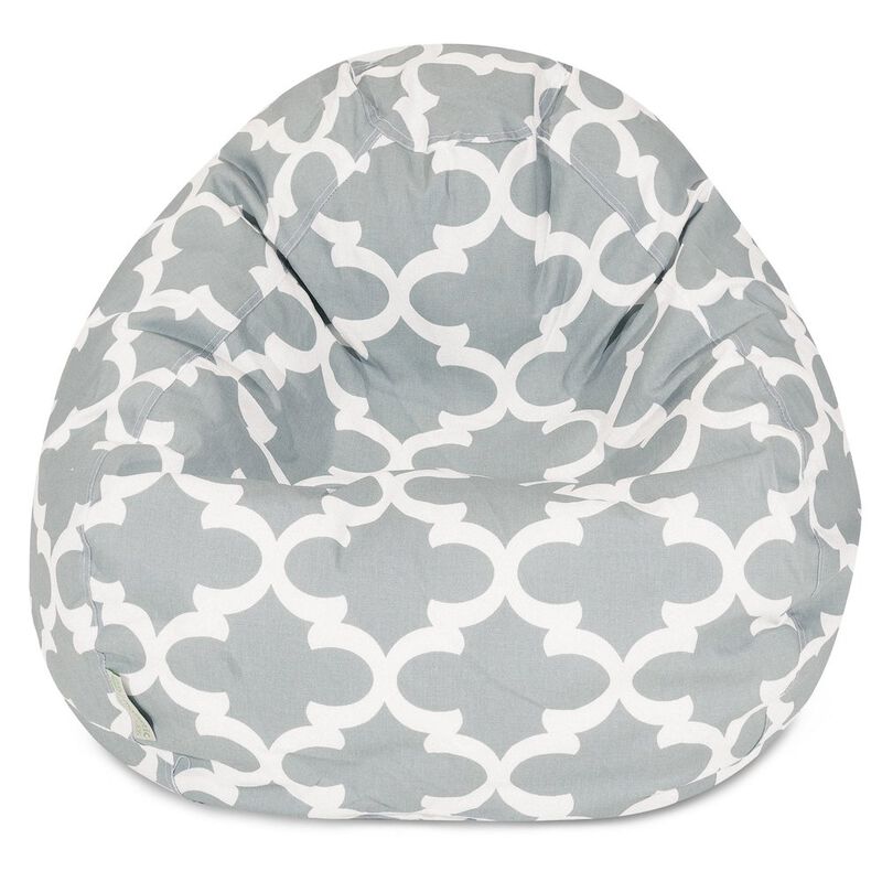 Majestic Home Goods Large Bean Bag Trellis Gray