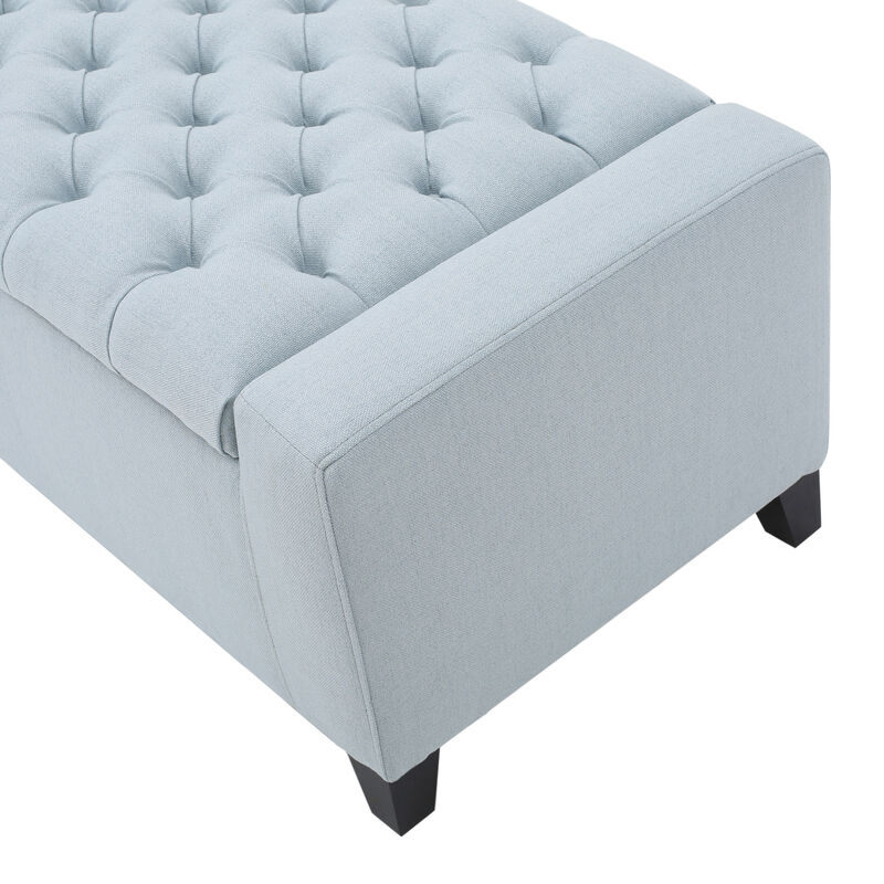 Merax Fabric Upholstered Storage Ottoman for Living Room, Bedroom