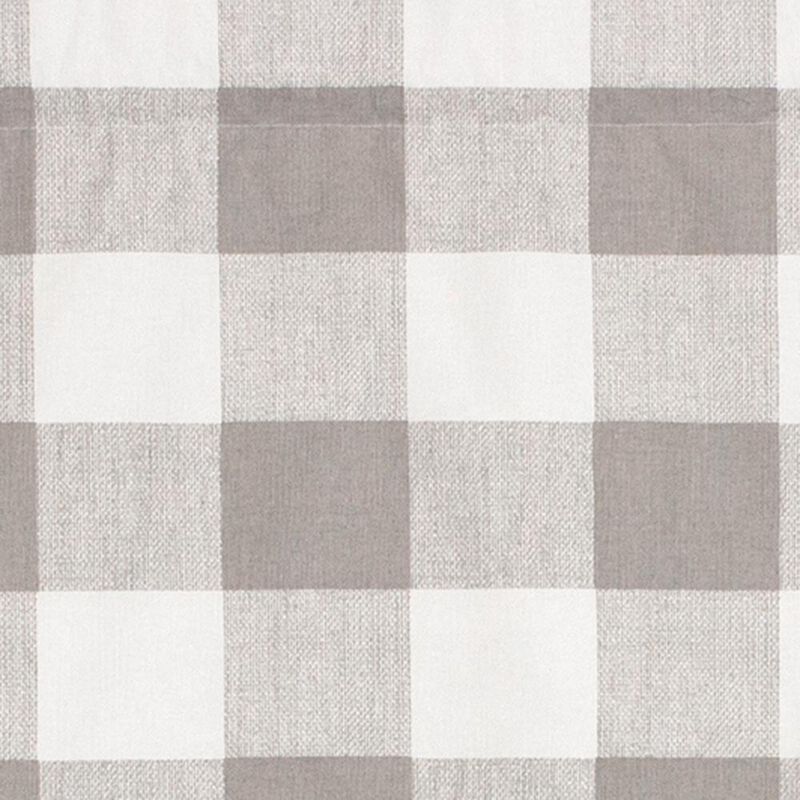 Grande Check Regal Style 3" Rod Pocket Valance 50" x 17" Taupe by RLF Home