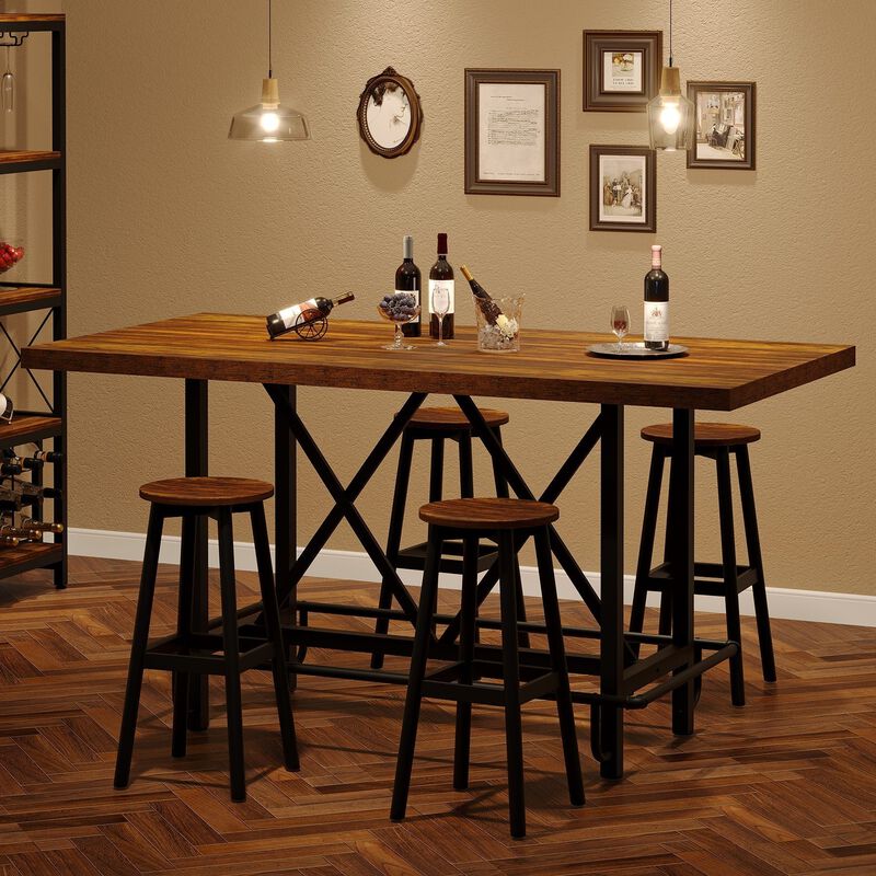 Tribesigns Bar Table Pub Bar Counter Height Table image number 4