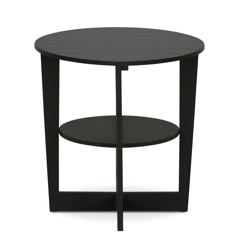 Round End Table, Walnut