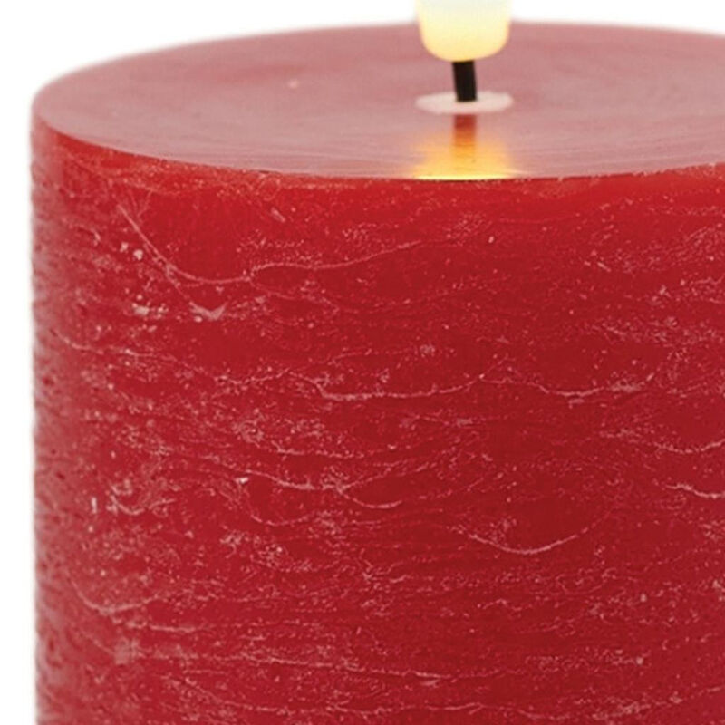 HomeRoots Set of Two Unscented Candle Flameless Pillar Candles image number 2