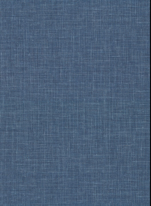 Upton Indigo Faux Linen Wallpaper