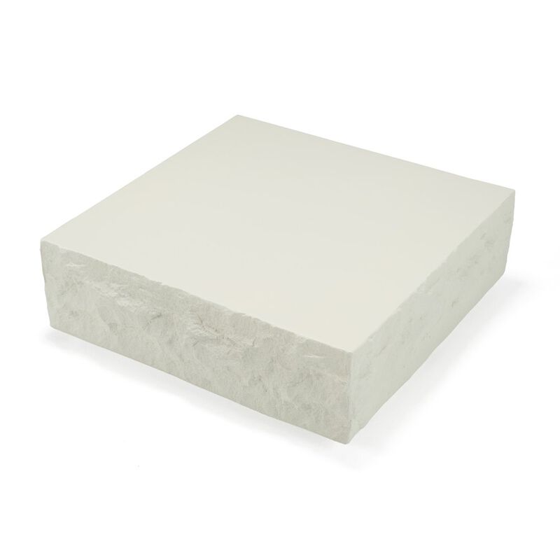 Modrest Quarry - Modern Off-White Square Coffee Table