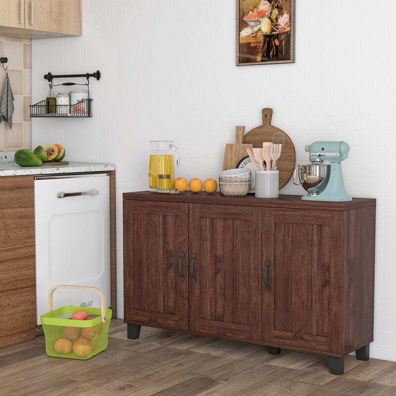 3-Door Buffet Sideboard with Adjustable Shelves and Anti-Tipping Kits